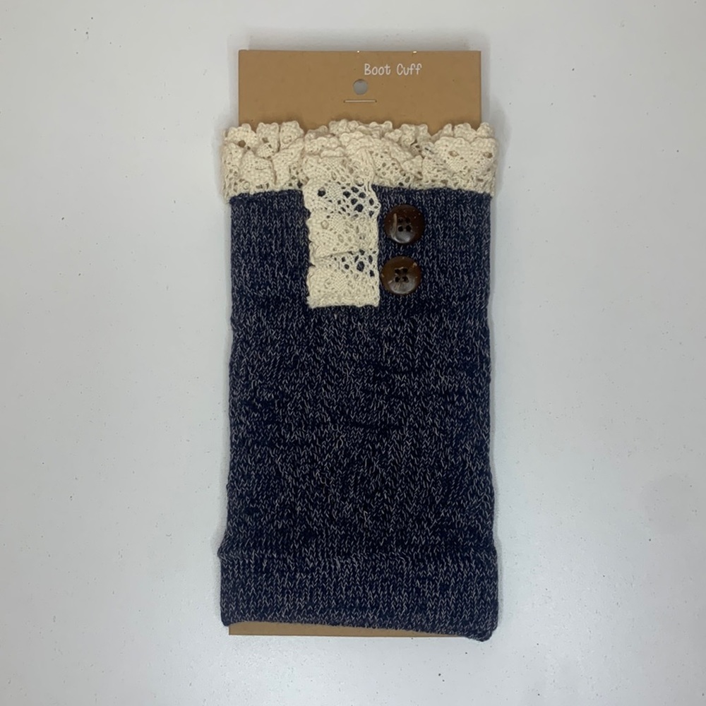 NWT BOOT CUFF NAVY BLUE LEG WARMERS